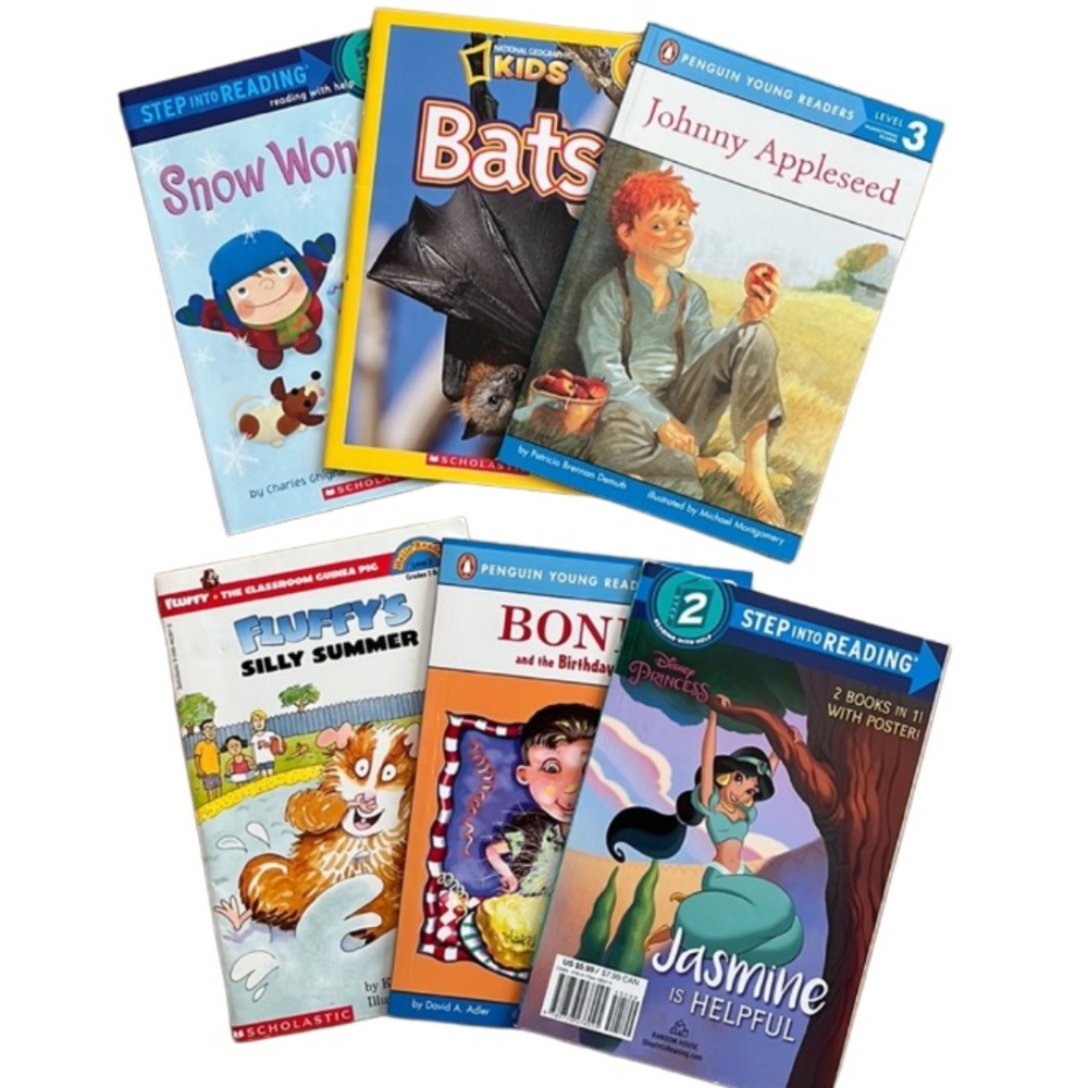 📚CHILDREN’S STORY BOOKS BUNDLE OF 6-LEVEL 2-3 READER 1st -3rd GRADE READERS NEW
